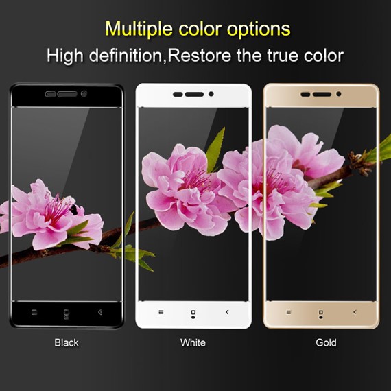 Microsonic Xiaomi Redmi 4A Tam Kaplayan Temperli Cam Ekran koruyucu Kırılmaz Film Siyah 4