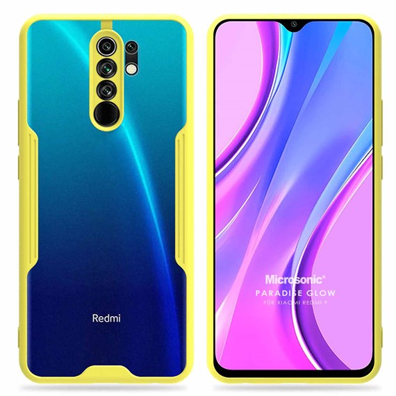 Microsonic Xiaomi Redmi 9 Kılıf Paradise Glow Sarı 1