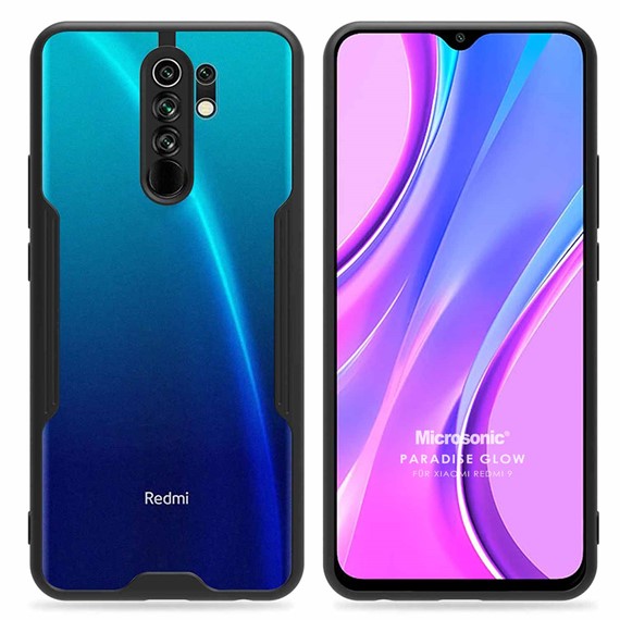 Microsonic Xiaomi Redmi 9 Kılıf Paradise Glow Siyah 1