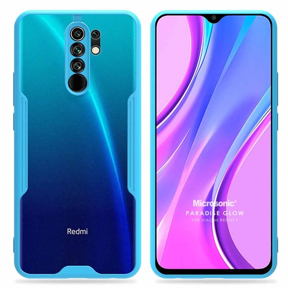 Microsonic Xiaomi Redmi 9 Kılıf Paradise Glow Turkuaz 1