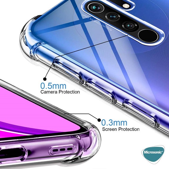 Microsonic Xiaomi Redmi 9 Kılıf Shock Absorbing Şeffaf 5