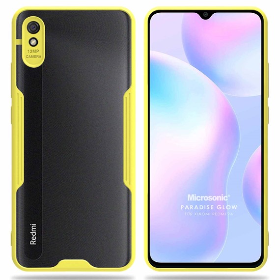 Microsonic Xiaomi Redmi 9A Kılıf Paradise Glow Sarı 1