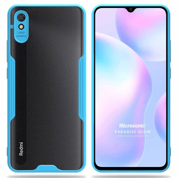 Microsonic Xiaomi Redmi 9A Kılıf Paradise Glow Turkuaz 1