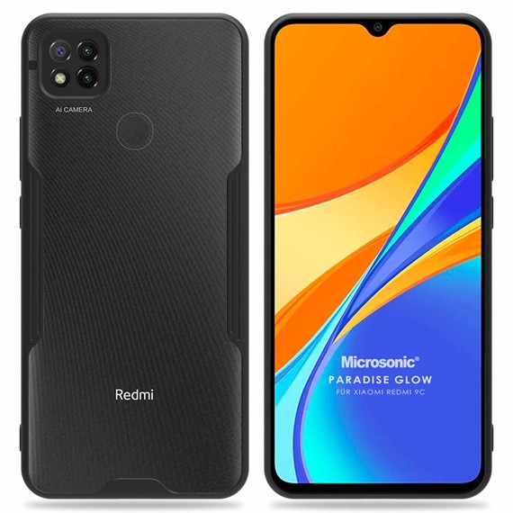 Microsonic Xiaomi Redmi 9C Kılıf Paradise Glow Siyah 1