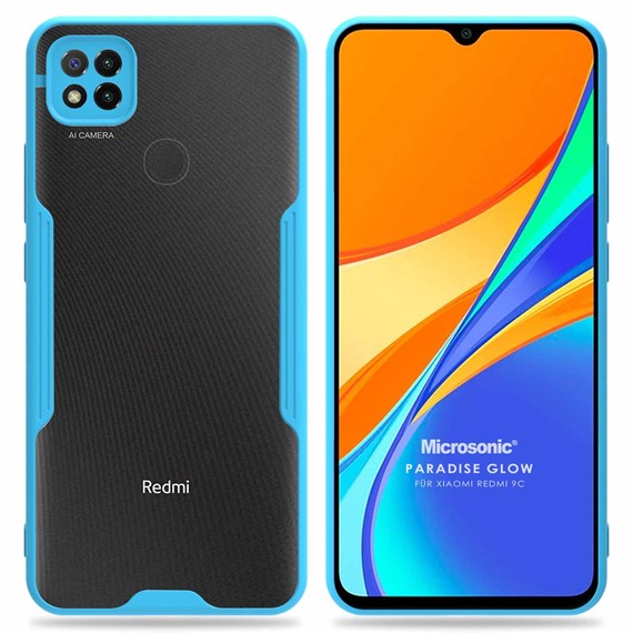 Microsonic Xiaomi Redmi 9C Kılıf Paradise Glow Turkuaz 1