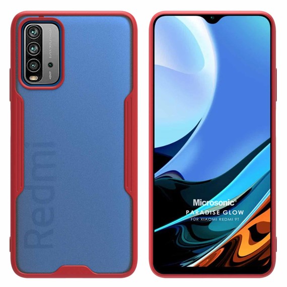 Microsonic Xiaomi Redmi 9T Kılıf Paradise Glow Kırmızı 1