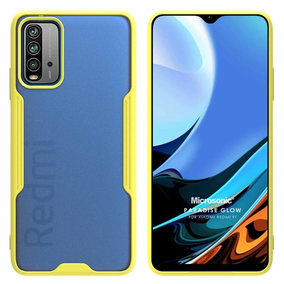 Microsonic Xiaomi Redmi 9T Kılıf Paradise Glow Sarı 1