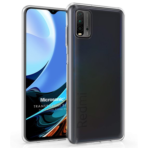 Microsonic Xiaomi Redmi 9T Kılıf Transparent Soft Beyaz 1