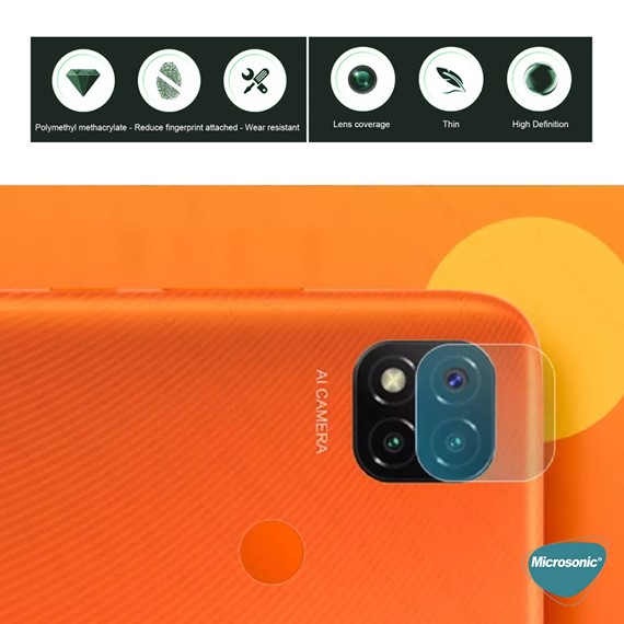 Microsonic Xiaomi Redmi 10A Kamera Lens Koruma Camı 4