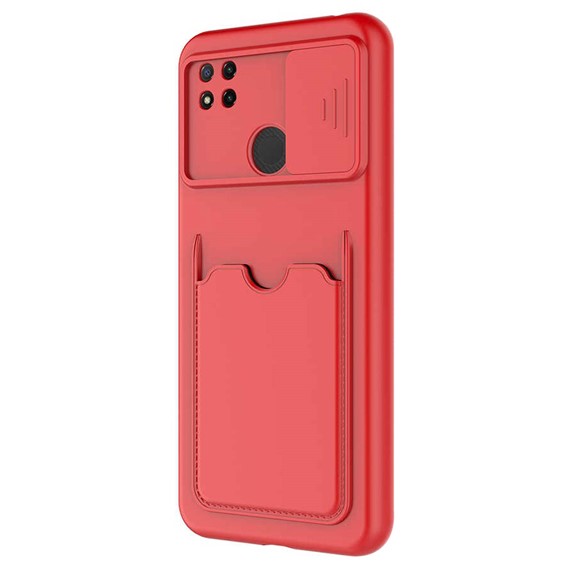 Microsonic Xiaomi Redmi 10A Kılıf Inside Card Slot Kırmızı 2