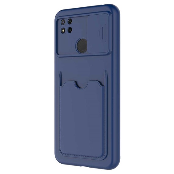 Microsonic Xiaomi Redmi 9C Kılıf Inside Card Slot Lacivert 2