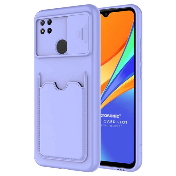 Microsonic Xiaomi Redmi 9C Kılıf Inside Card Slot Lila 1