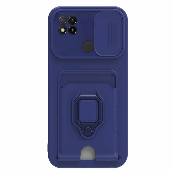 Microsonic Xiaomi Redmi 9C Kılıf Multifunction Silicone Lacivert 2