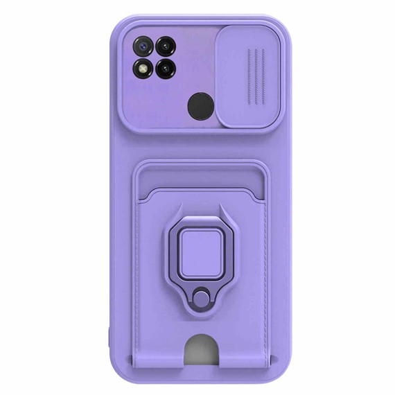 Microsonic Xiaomi Redmi 9C Kılıf Multifunction Silicone Lila 2