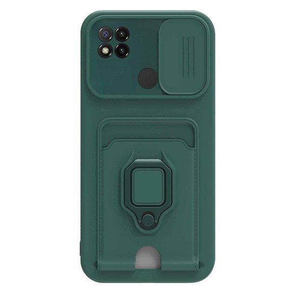 Microsonic Xiaomi Redmi 9C Kılıf Multifunction Silicone Yeşil 2