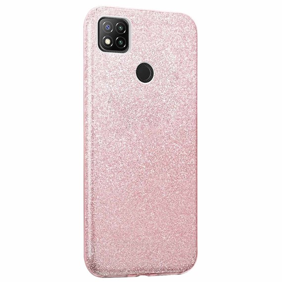 Microsonic Xiaomi Redmi 9C Kılıf Sparkle Shiny Rose Gold 2