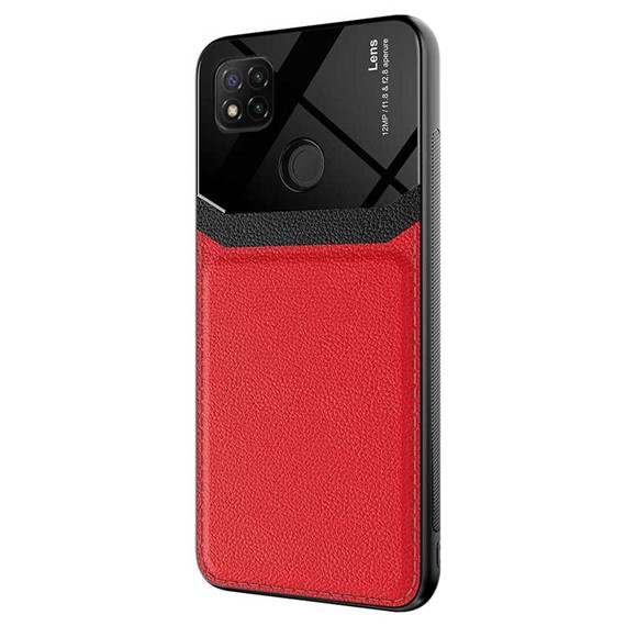 Microsonic Xiaomi Redmi 9C Kılıf Uniq Leather Kırmızı 2