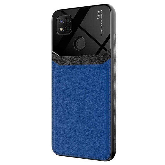 Microsonic Xiaomi Redmi 9C Kılıf Uniq Leather Lacivert 2