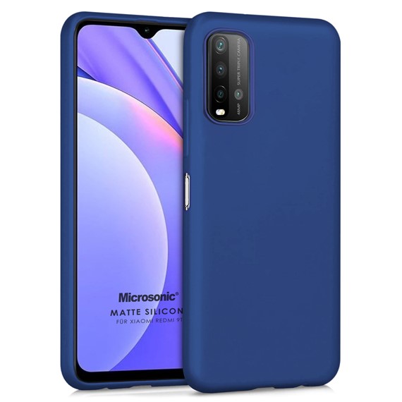 Microsonic Matte Silicone Xiaomi Redmi 9T Kılıf Lacivert 1