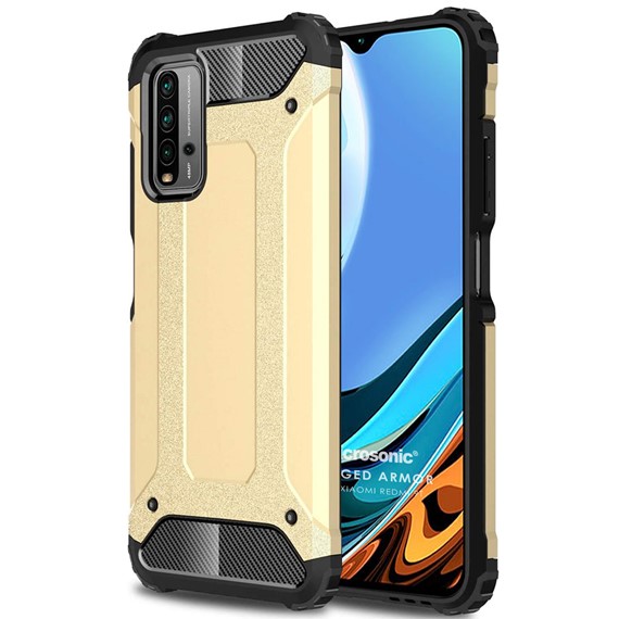 Microsonic Xiaomi Redmi 9T Kılıf Rugged Armor Gold 1