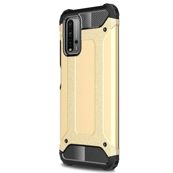 Microsonic Xiaomi Redmi 9T Kılıf Rugged Armor Gold 2