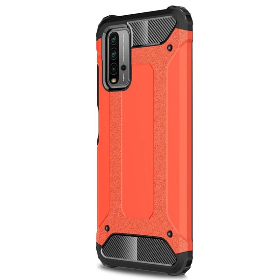 Microsonic Xiaomi Redmi 9T Kılıf Rugged Armor Kırmızı 2