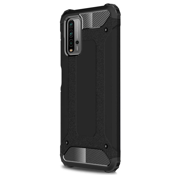 Microsonic Xiaomi Redmi 9T Kılıf Rugged Armor Siyah 2