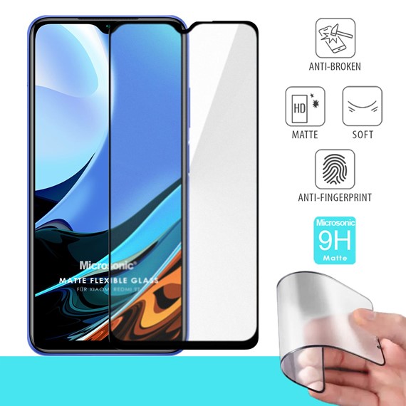 Microsonic Xiaomi Redmi 9T Seramik Matte Flexible Ekran Koruyucu Siyah 1