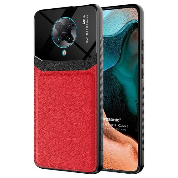 Microsonic Xiaomi Redmi K30 Pro Kılıf Uniq Leather Kırmızı 1