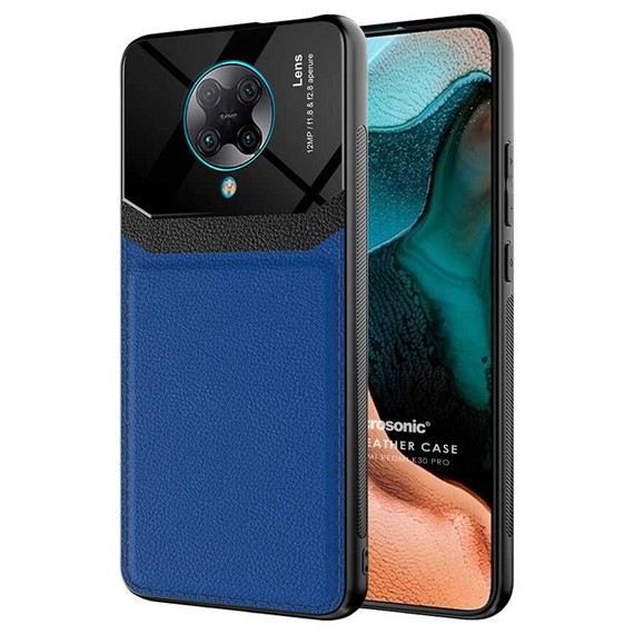 Microsonic Xiaomi Redmi K30 Pro Kılıf Uniq Leather Lacivert 1