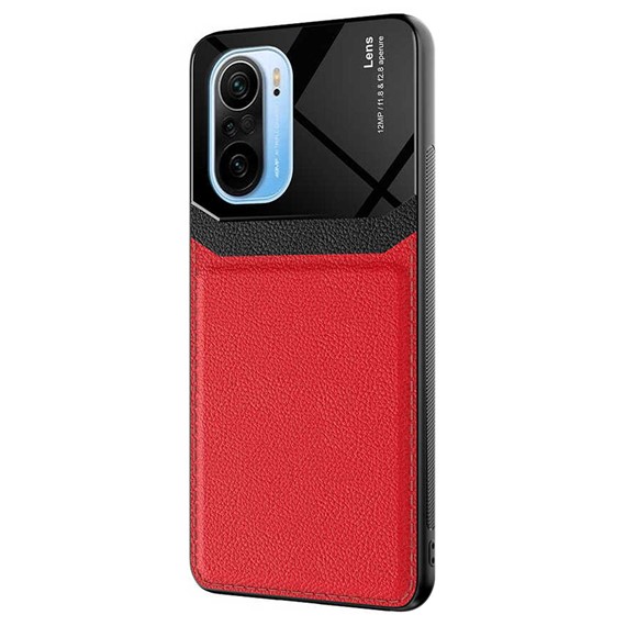 Microsonic Xiaomi Redmi K40 Pro Kılıf Uniq Leather Kırmızı 2