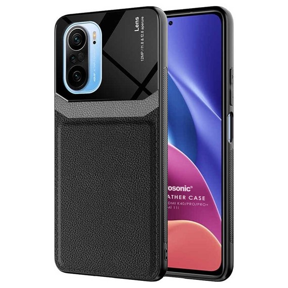Microsonic Xiaomi Redmi K40 Pro Kılıf Uniq Leather Siyah 1