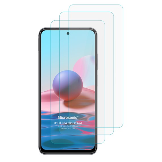 Microsonic Xiaomi Poco M5s Screen Protector Nano Glass Cam Ekran Koruyucu 3 lü Paket 2