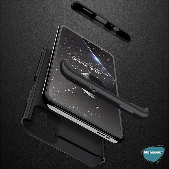 Microsonic Xiaomi Redmi Note 10S Kılıf Double Dip 360 Protective Mavi 3