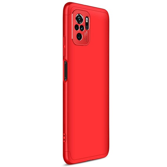 Microsonic Xiaomi Redmi Note 10 Kılıf Double Dip 360 Protective Kırmızı 2
