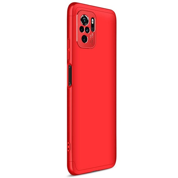 Microsonic Xiaomi Redmi Note 10S Kılıf Double Dip 360 Protective Kırmızı 2