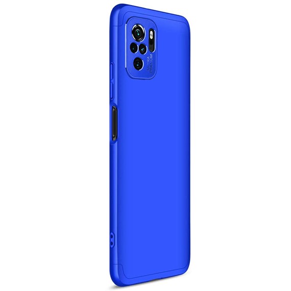 Microsonic Xiaomi Redmi Note 10S Kılıf Double Dip 360 Protective Mavi 2