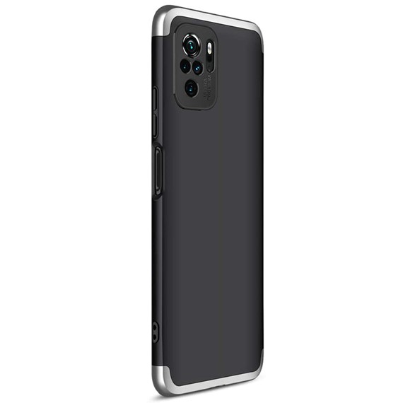 Microsonic Xiaomi Poco M5s Kılıf Double Dip 360 Protective Siyah Gri 2