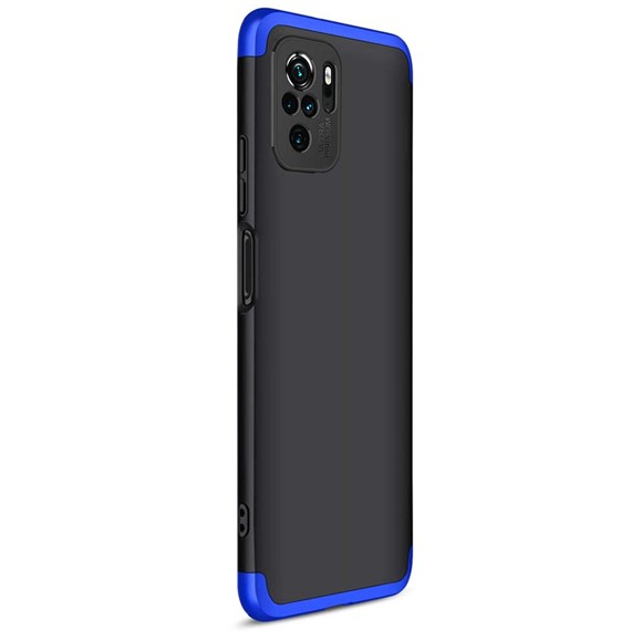 Microsonic Xiaomi Poco M5s Kılıf Double Dip 360 Protective Siyah Mavi 2