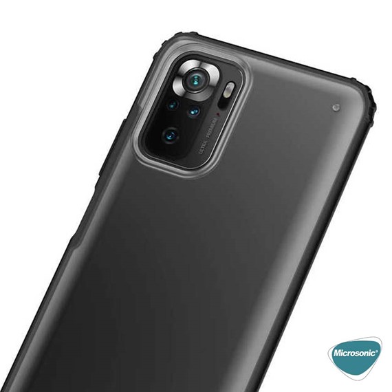 Microsonic Xiaomi Redmi Note 10S Kılıf Frosted Frame Yeşil 4