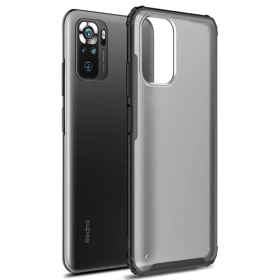 Microsonic Xiaomi Redmi Note 10S Kılıf Frosted Frame Siyah 1