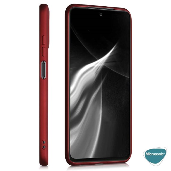 Microsonic Matte Silicone Xiaomi Redmi Note 10 Kılıf Kırmızı 3