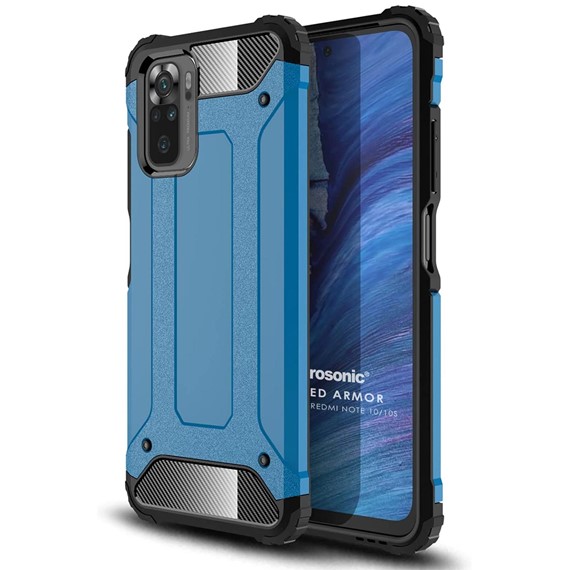 Microsonic Xiaomi Redmi Note 10S Kılıf Rugged Armor Mavi 1