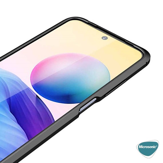 Microsonic Xiaomi Redmi Note 10 5G Kılıf Deri Dokulu Silikon Lacivert 7