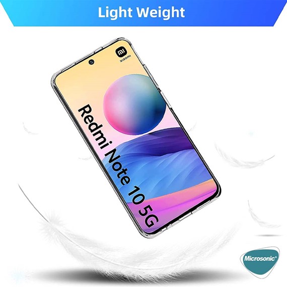 Microsonic Xiaomi Redmi Note 10 5G Kılıf Transparent Soft Beyaz 6