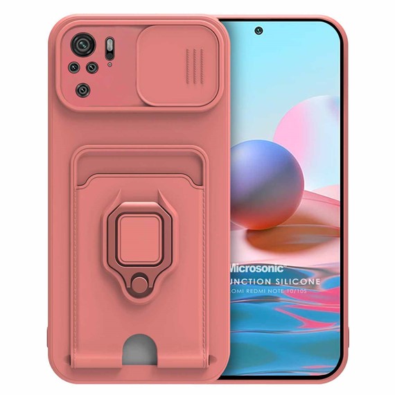 Microsonic Xiaomi Poco M5s Kılıf Multifunction Silicone Pembe 1