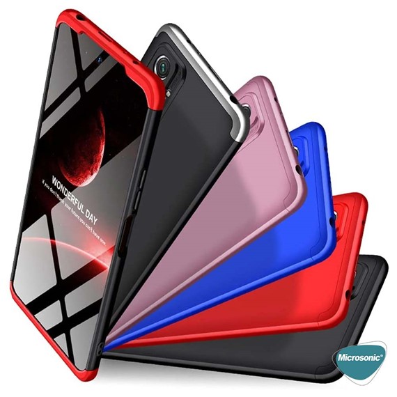 Microsonic Xiaomi Redmi Note 10 Pro Kılıf Double Dip 360 Protective Mavi 8