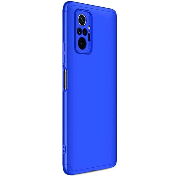 Microsonic Xiaomi Redmi Note 10 Pro Kılıf Double Dip 360 Protective Mavi 2