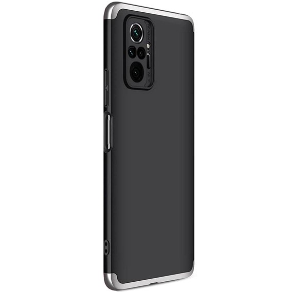 Microsonic Xiaomi Redmi Note 10 Pro Kılıf Double Dip 360 Protective Siyah Gri 2