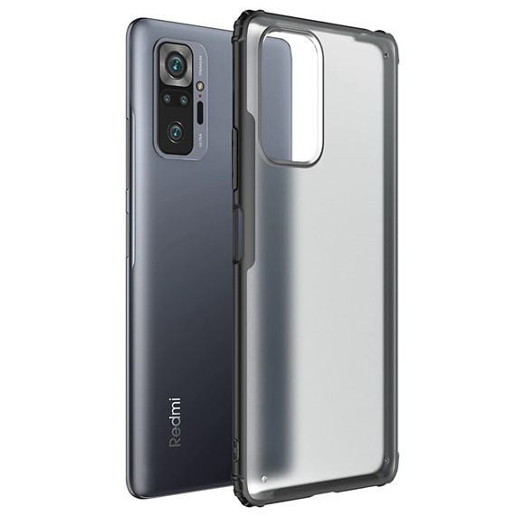 Microsonic Xiaomi Redmi Note 10 Pro Max Kılıf Frosted Frame Siyah 1